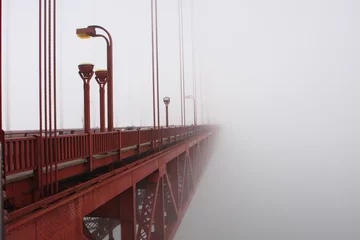 Cercles muraux Pont du Golden Gate Golden Gate Bridge with Fog