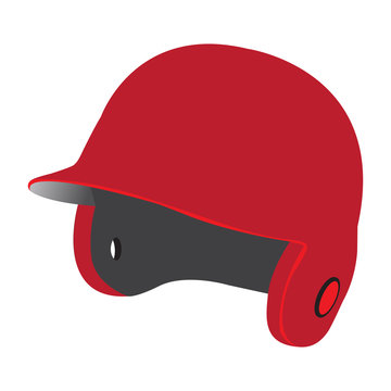 Isolated baseball helmet. Softball play - Vector illustration