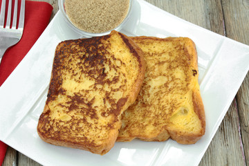 slice of french toast on a plate