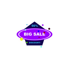 Sale discount icons. Special offer price signs. Speech bubbles or chat symbols. Colored elements. Vector