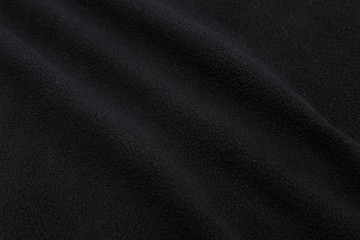 Fototapeta na wymiar Black fabric texture, Cloth pattern background.