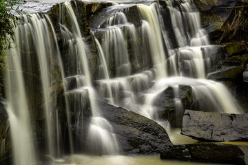Fototapeta na wymiar Tat Ton Waterfall is a landmark of Tat Ton National Park, Chaiyaphum Province, Thailand.