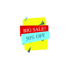 Sale discount icons. Special offer price signs. Speech bubbles or chat symbols. Colored elements. Vector