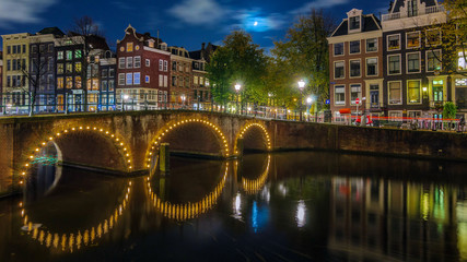 Obraz premium An Amsterdam Urban Nightscape