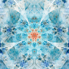 Light soft fractal flower, digital artwork for creative graphic design