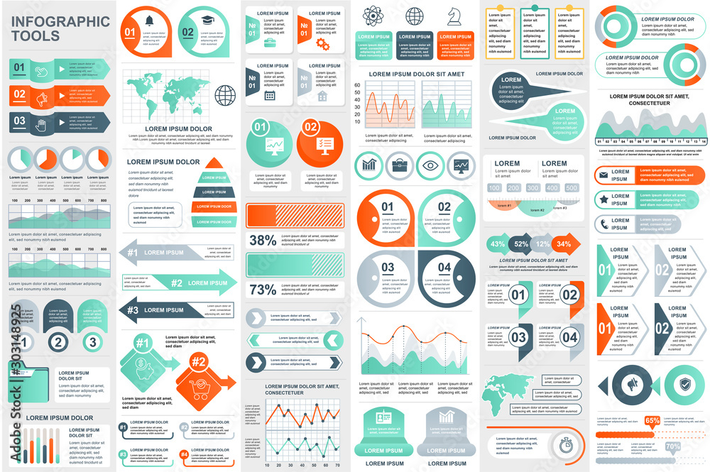 Aufkleber bundle infographic elements data visualization vector design template. can be used for steps, busine