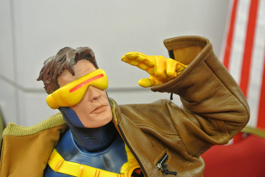 KUALA LUMPUR, MALAYSIA -APRIL 4, 2018: Selected focused fictional character action figure X-Men. X-Men is a appearing in American comic books and movie published by Marvel.