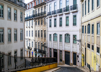 Beautiful streets of the old part of Lisbon