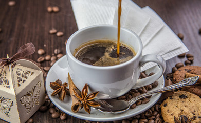 espresso on the table