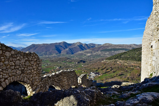Buccino, Italy, 01/18/2018. A tourist trip to a medieval town