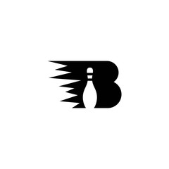 letter b bowling logo