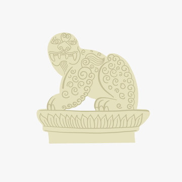 illustration of Haechi - symbol of Seoul, South Korea