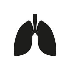 Icon lungs. Simple vector illustration