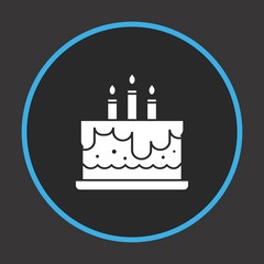 Birthday cake icon for your project