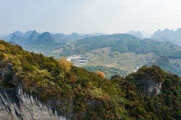 Moon Hill with a natural arch,  in southern China Guangxi autonomous region