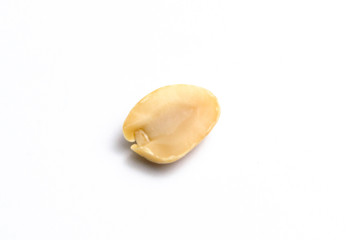 Peanuts on a white background. close up