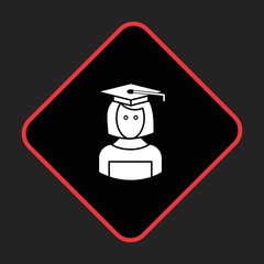  woman Graduation icon for your project