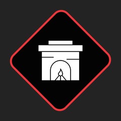 Fireplace icon for your project
