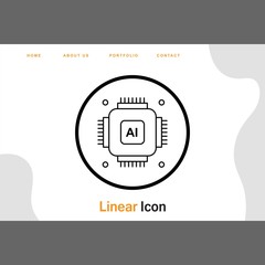 Artificial Intelligence chip icon for your project