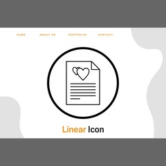 Heart Document icon for your project