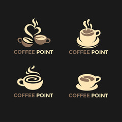 Coffee vector logo design template. Suitable for label, emblem and badge for culinary business