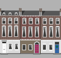 Obraz premium London street with brick houses. 