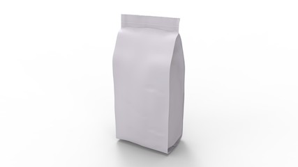 3d rendering of a pouch packaging isolated in studio background