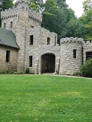 Fototapeta na wymiar Squires Castle located in the Cleveland Metroparks in Ohio