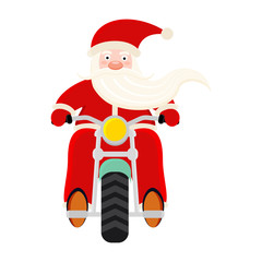 Santa Claus biker vector illustration