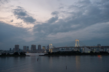 Fototapeta na wymiar Odaiba Bay in Tokyo dusk