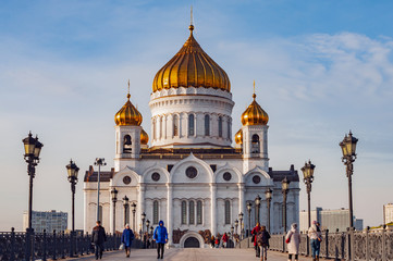 Fototapeta na wymiar Cathedral of Christ the Saviour in Moscow, Russia