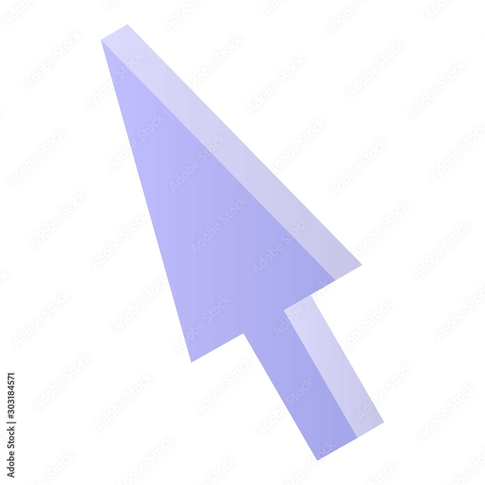 Poster computer cursor icon. isometric of computer cursor vector icon for web design isolated on white back