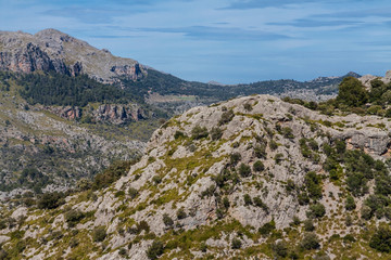Fototapeta na wymiar Der Landschaft der serra tramuntana in Mallorca, spain