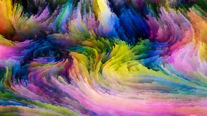 Tuinposter Mix van kleuren Toevallige kleurrijke verf