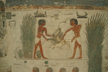 Ancient Egyptian art on wall