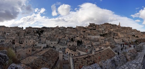 Fototapeta na wymiar Matera - Panoramica dalla rupe di Santa Maria di Idris