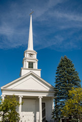 Stowe Community Church in Stowe, Vermont, USA