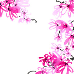 Naklejka na ściany i meble Blossom sakura tree branch