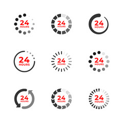 Set color icons of 24 hours