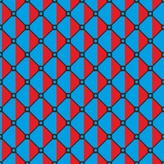 Geometric diagonal squares. Seamless mix shapes pattern, stripes. - Vector