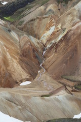 Waterfall in lava mountains