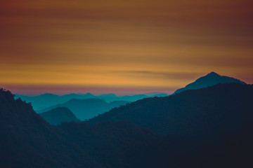 sunset in the mountains of Sri lanka