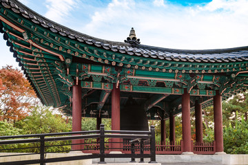 Fototapeta premium Bosingak Bell Pavilion in National Museum of Korea