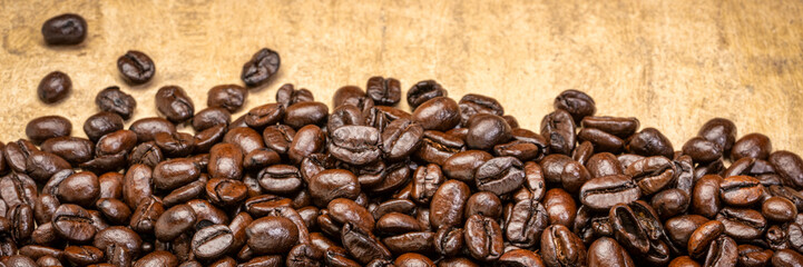 dark French roast coffee beans