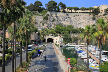 General view of the road in Monaco