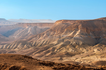 Fototapeta na wymiar Mountain landscape in Negev desert, Israel. 