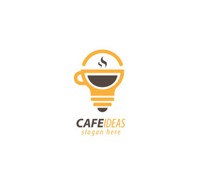 Cafe ideas lamp logo design