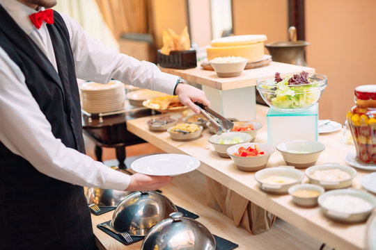 Breakfast buffet at the hotel or restaurant.