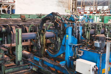 building armature are located in the warehouse of metallurgical products. Element of the...