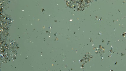 the movement of Metamizol sodium crystals under a microscope, an alcohol solution of analgin, analgin itself is prohibited in many countries because of the risk of agranulocytosis 4K
